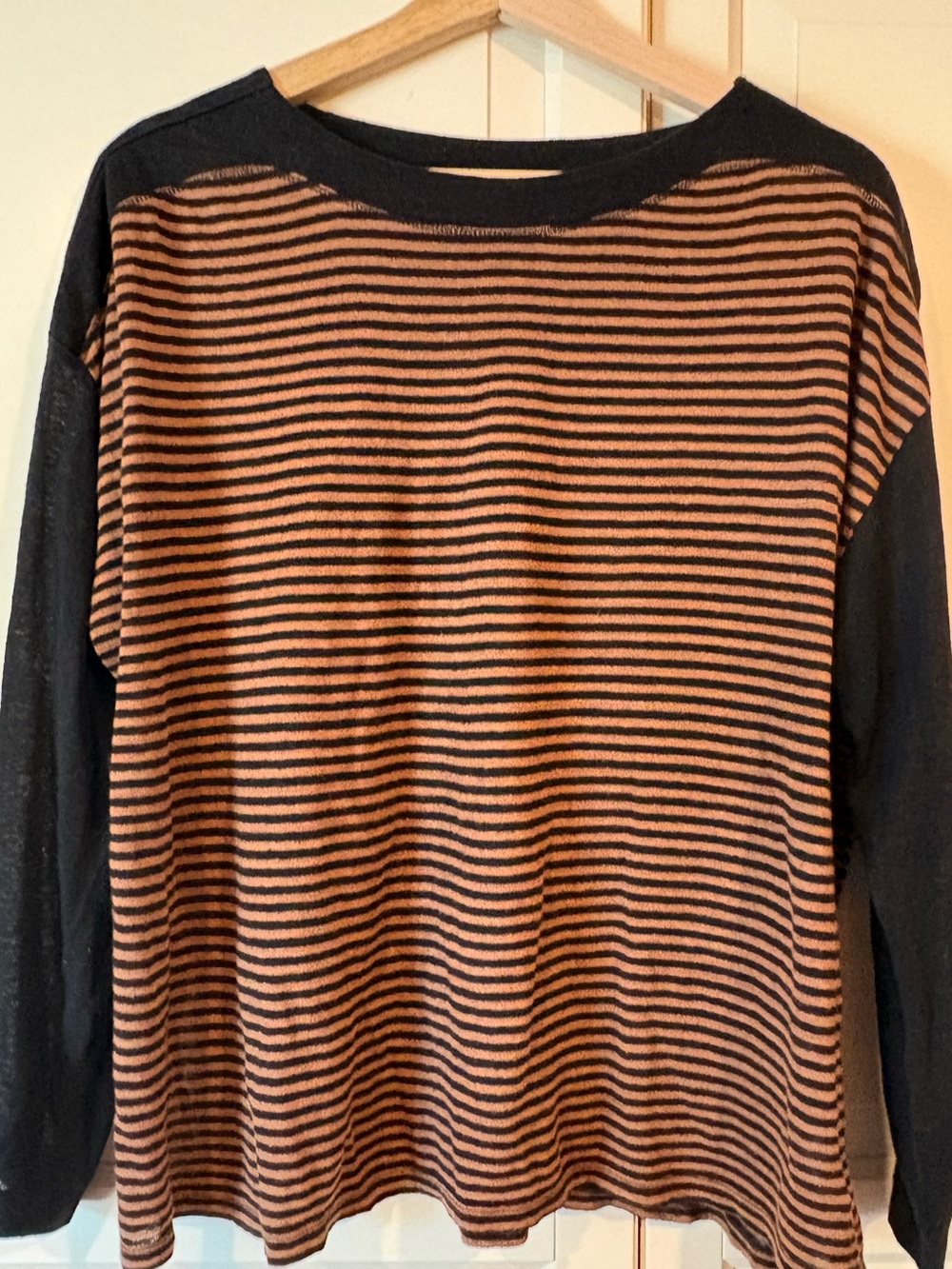 Wrap London Striped Linen Top